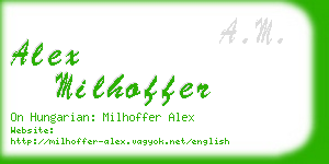 alex milhoffer business card